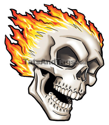 Drawing a Flaming Skull Tattoo Design - 3D Trick Art - YouTube