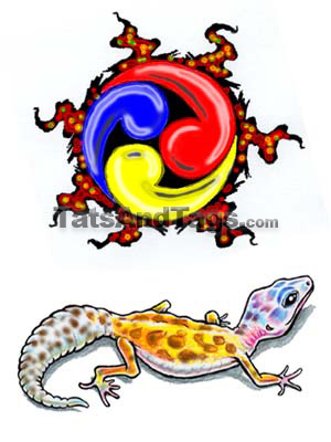 gecko temporary tattoo