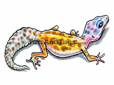 gecko temporary tattoo