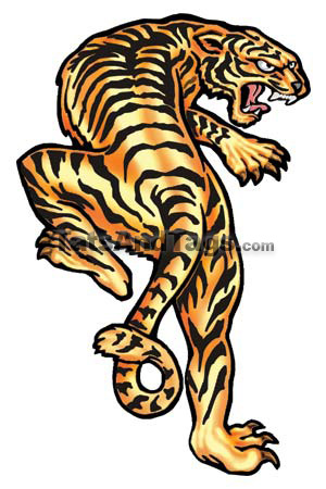 orange tiger temporary tattoo