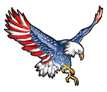 Patriotic Eagle Temporary Tattoo