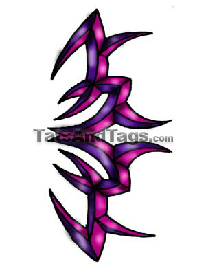 purple tribal temporary tattoo