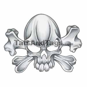 skull temporary tattoo