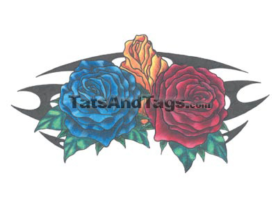 tribal rose temporary tattoo