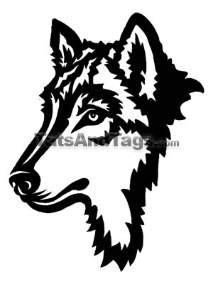 wolf temporary tattoo