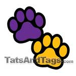 purple gold paw