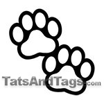 two paws temporary tattoo