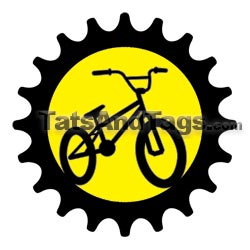 BMX biker temporary tattoo