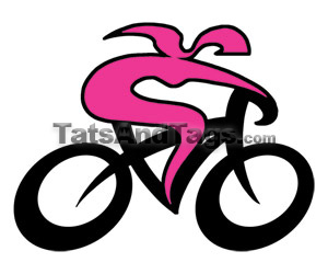 lady biker temporary tattoo