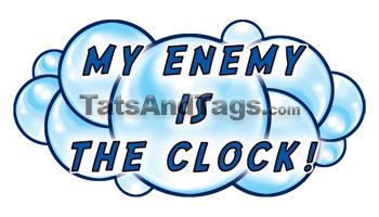 my enemy is the clock  temporary tattoo