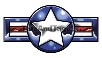 U. S. Aircraft Star temporary tattoo