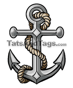 U. S. Anchor temporary tattoo