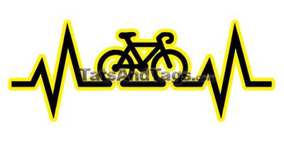 bike heartbeat temporary tattoo