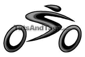 black tribal bicycle temporary tattoo