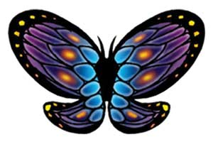 blue butterfly temporary tattoo