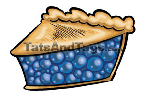 blueberry pie temporary tattoo