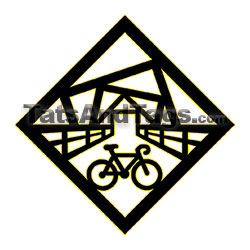 bridge bicycle temporary tattoo