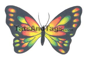 butterfly temporary tattoo