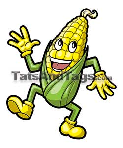dancing corn temporary tattoo