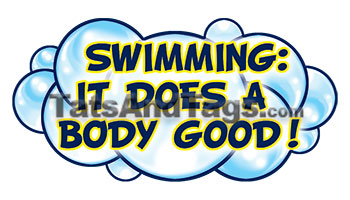 Swimming does a body good temporary tattoo