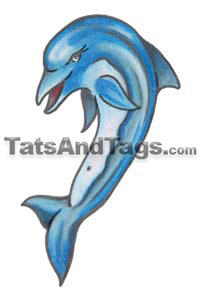 Dolphin temporary tattoo