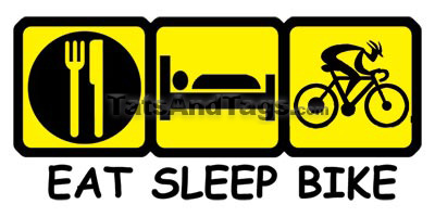 Eat Sleep Bike temporary tattoo