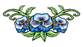 flowers lower back temporary tattoo