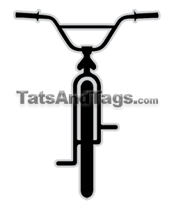 forward facing bmx bike temporary tattoo