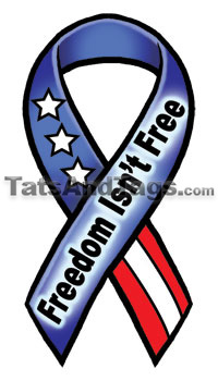 Freedom Isn't Free  temporary tattoo