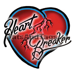 heart breaker temporary tattoo