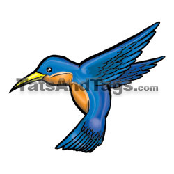 blue hummingbird temporary tattoo