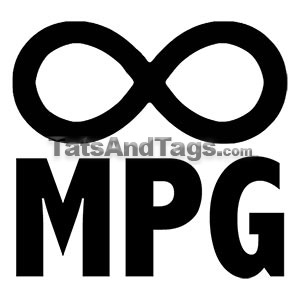 Infinity MPG bike temporary tattoo