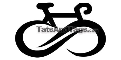 infinity road bike temporary tattoo