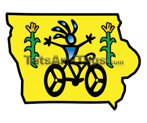 Iowa Victory Bike temporary tattoo