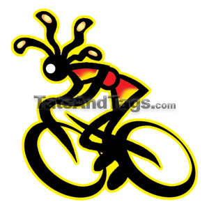kokopelli bicycle temporary tattoo