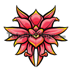 lotus temporary tattoo