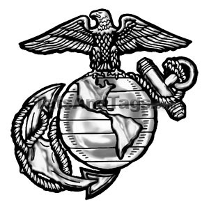 Marines temporary tattoo