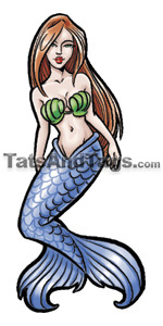 mermaid temporary tattoo