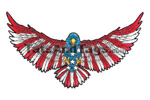 patritoic eagle temporary tattoo