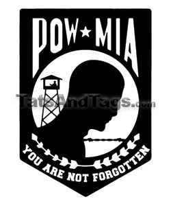 POW MIA temporary tattoo