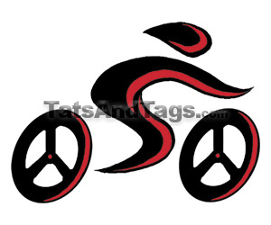 red biker temporary tattoo