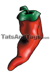 chilli temporary tattoo