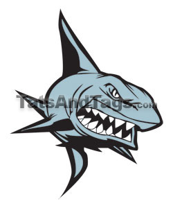 Shark temporary tattoo