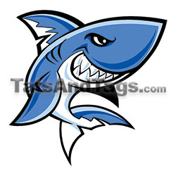 blue shark temporary tattoo