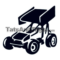 sprint car temporary tattoo