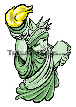 Statue of Liberty temporary tattoo