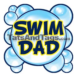 swim dad temporary tattoo