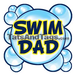 Swim Dad temporary tattoo