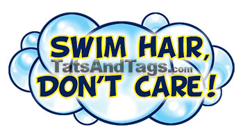 swim hair don't care temporary tattoo