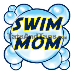 Swim Mom temporary tattoo